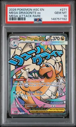 2026 POKEMON ASC EN-ASCENDED HEROES MEGA ATTACK RARE MEGA DRAGONITE EX PSA 10 - Image 1