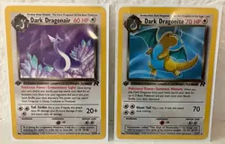 Pokemon TCG TR: Dark Dragonair & Dark Dragonite - Uncommon/ Rare 1st Editions NM - Image 1