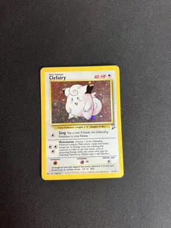 Pokemon TCG Clefairy 6/130 Base Set 2 Holo (DMG) - Image 1
