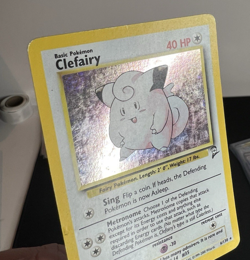 Pokemon TCG Clefairy 6/130 Base Set 2 Holo (DMG) - Image 2