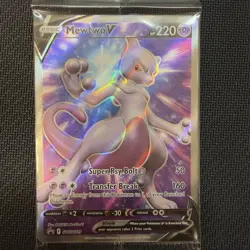 Pokemon TCG Mewtwo V SWSH229 Sword & Shield Full Art Holo Promo (SEALED) - Image 2
