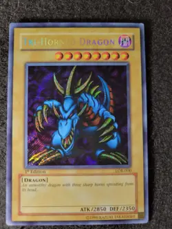 Yu-Gi-Oh! Legend of Blue-Eyes - Tri-Horned Dragon LOB-000 1st Ed. Asian-English - Image 1