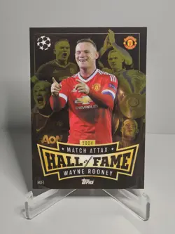 Wayne Rooney 2024-25 Match Attax Hall of Fame Chrome Card #HOF1 Man United - Image 1