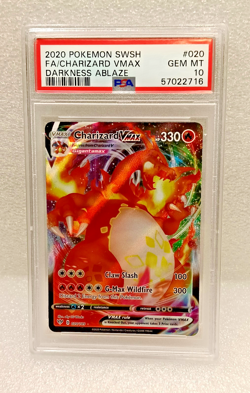 Charizard Vmax 020/189 Full Art Darkness Ablaze Pokemon PSA 10 - Image 1