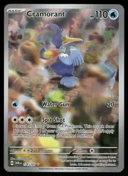 Pokemon Cards Cramorant 176/167 Twilight Masquerade Illustration Rare NM - Image 1