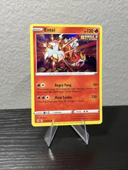 Entei Holo Rare Pokemon Card Evolving Skies Pokemon TCG 19/203 - Image 1