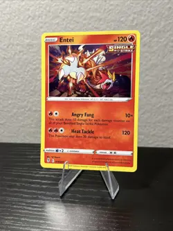 Entei Holo Rare Pokemon Card Evolving Skies Pokemon TCG 19/203 - Image 2