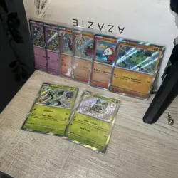 Pokemon Scarlet & Violet Reverse Holo Lot - 9 Cards, Fidough, Greavard - Image 1