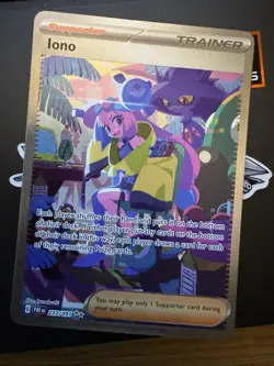 Pokemon TCG Iono Sir Paldean Fates Holo Card 237/091 NM Condition - Image 1