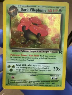 Dark Vileplume - 13/82 - Pokemon Team Rocket Unlimited Holo Rare Card WOTC LP - Image 1