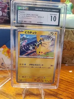 2024 Pokemon Japanese Gym Scarlet & Violet Promos 197/SV-P Pikachu - Image 1