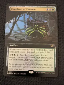 MTG magic 1x Cauldron of Essence (M/NM) Secrets of Strixhaven foil borderless - Image 1