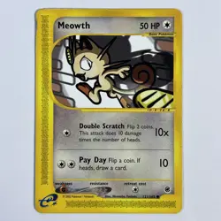 Meowth 121/165 Expedition Base Set Regular Non Holo Pokemon - Image 1