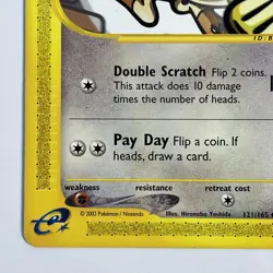 Meowth 121/165 Expedition Base Set Regular Non Holo Pokemon - Image 4