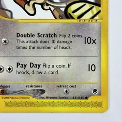 Meowth 121/165 Expedition Base Set Regular Non Holo Pokemon - Image 5