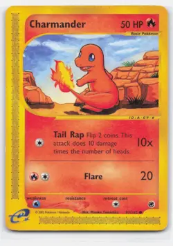 CHARMANDER 97/165 COMMON EXPEDITION BASE SET POKEMON - Image 1