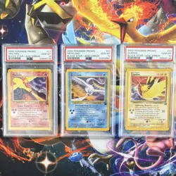 Pokemon Black Star Promo 2000 Moltres Articuno Zapdos PSA 10 Lot - Image 1