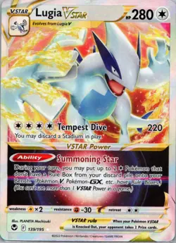 Pokemon TCG Lugia VSTAR 139 Silver Tempest Holofoil NM - Image 1