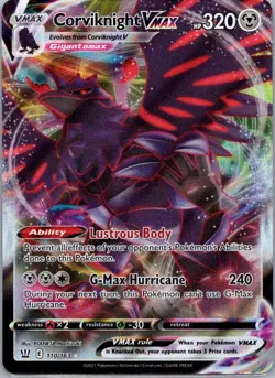 Pokemon TCG Corviknight VMAX 110/163 Battle Styles Holo NM - Image 1