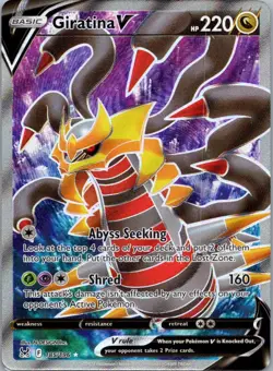 Pokemon TCG Giratina V 185/196 Lost Origin Holo NM - Image 1