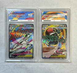 Pokemon TCG Mega Gardevoir MEP 032 & Mega Lucario EX MEP 033 & Sequential Ace 10 - Image 1