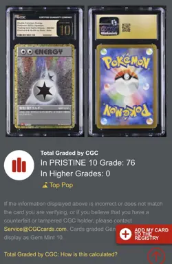 🌟LOW POP🌟Pokemon JP TCG Classic: CLL Holo DOUBLE COLORLESS ENERGY 32 CGC PRIST - Image 4