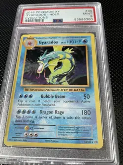 2016 Pokemon XY Evolutions Gyarados Holo 34/108 PSA 9 Mint - Image 2