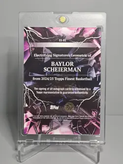 2024-25 Topps Finest Auto Baylor Scheierman Electrifying Signatures Black /25 RC - Image 2