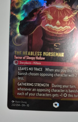 Disney Lorcana Whispers Enchanted The Headless Horseman Terror English Rare - Image 4