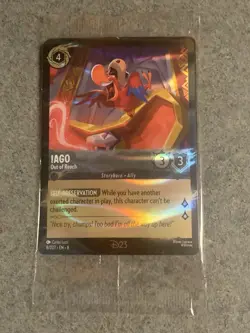 Disney Lorcana Iago 2025 D23 Gold Member Exclusive Promo Card - Image 1