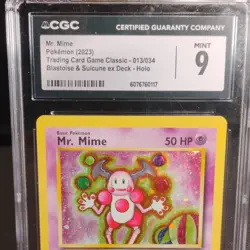 Mr. Mime 013/034 Trading Card Game Classic 2023 Holo CGC 9 Mint - Image 2