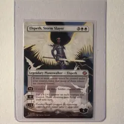 Wizards Elspeth Storm Slayer Borderless Mythic Tarkir Dragonstorm 398 English - Image 1