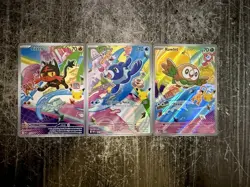 Pokemon TCG First Partner Illustration Collection Series 1 Gen 7 Alola Starters - Image 2
