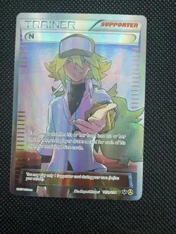 Pokemon N Trainer Supporter 105A/124 Alternate Art Full Art Promo Holo - Image 1