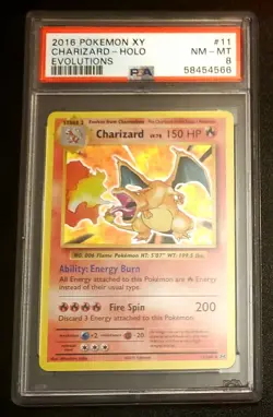 Pokemon XY Evolutions Charizard # 11/108 Holo - PSA 8 - Image 1