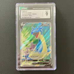 Pokemon Lapras V Swsh01 Sword & Shield 189/202 Ultra Rare Holo CGC 9 - Image 1