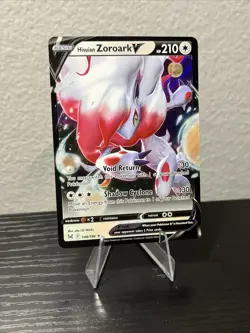Pokemon TCG Hisuian Zoroark V Lost Origin 146/196 Ultra Holo Rare Full Art NM - Image 1
