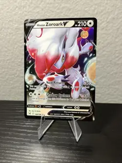 Pokemon TCG Hisuian Zoroark V Lost Origin 146/196 Ultra Holo Rare Full Art NM - Image 2