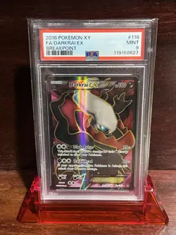 2016 POKEMON XY BREAKPOINT #118 FULL ART/DARKRAI EX PSA 9 LOW POP - Image 1