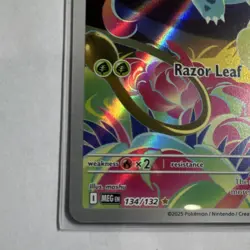 The Pokemon Company Ivysaur 134/132 ME01 Holo Full Art Illustration Rare 110HP - Image 5