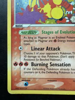 Pokemon Magmar 21/92 Legend Maker Reverse Holo Rare Stamped (MP) - Image 4