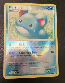 ✰ MARILL 88/130 REVERSE HOLO COMMON DIAMOND & PEARL POKEMON ✰ LP - Image 2