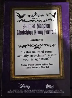 2025 Topps Disneyland 70th #WFM-3 Constance FOOLISH MORTALS Booklet Red /5 - Image 3