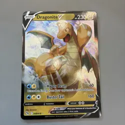 Pokemon TCG Dragonite v Holo Rare Card 49/78 Pokemon Go - Image 1
