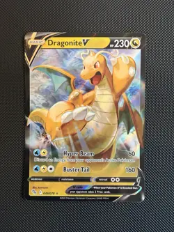 Pokemon TCG Dragonite v Holo Ultra Rare Card Pokemon Go 049/078 Mint/Near Mint - Image 1