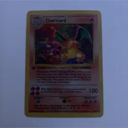 Pokemon TCG Charizard Base Set 4/102 Holo Rare 120 HP Card 1999 English - Image 1