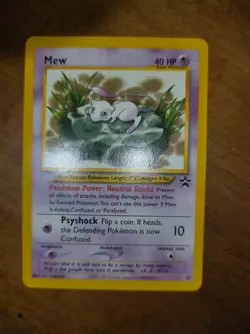 Pokemon Mew Card 47 Promo Black Star Wizards of the Coast Near Mint - Image 1