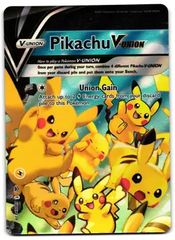 Pikachu V-Union SWSH139 - Sword & Shield Promo Promo Pokemon TCG - M/LP Card - Image 1