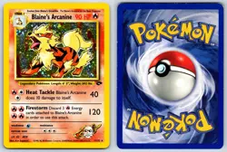 Blaine's Arcanine (Holo) Unlimited Gym Challenge 1/132 Pokemon Card MP - Image 3