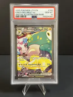 2025 Pokemon Journey Together #183 Iono's Bellibolt ex Gem Mint PSA 10 - Image 1
